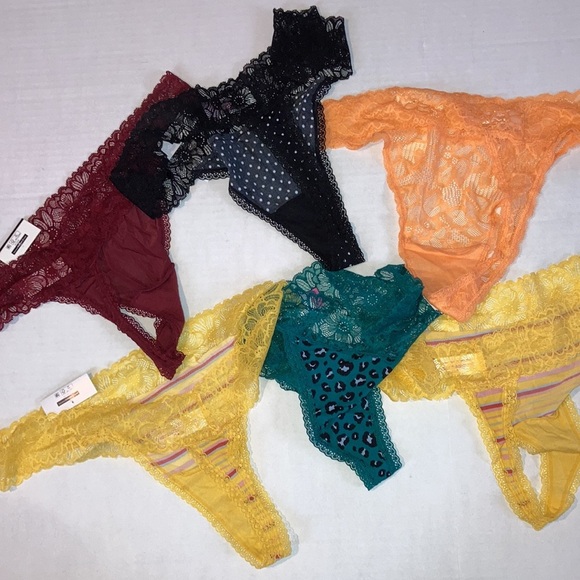 NWT plus size Lacey thongs XXXL juniors 21 satin and lace thong lot - Picture 6 of 6